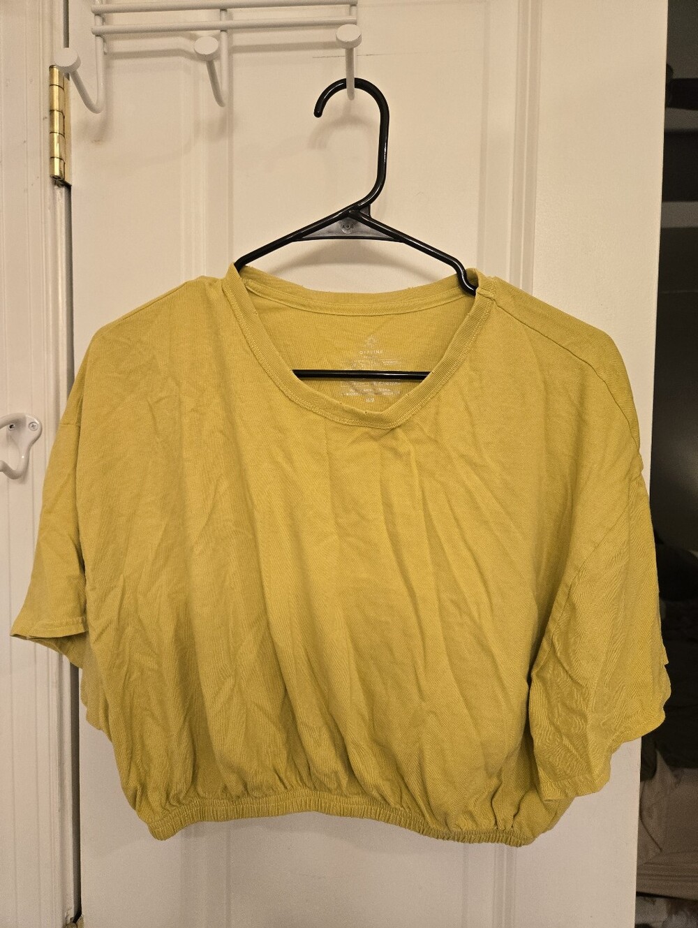 Aerie Yellow Cinch Waist Cotton Top